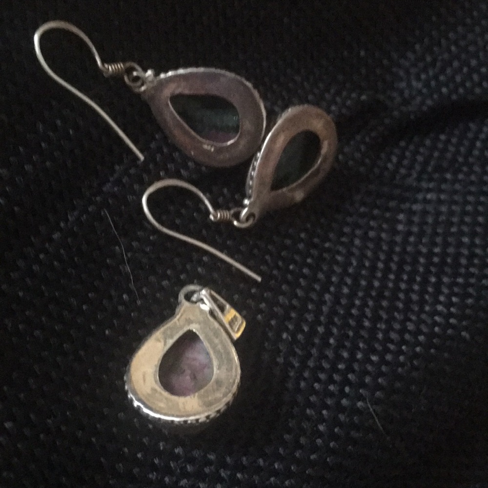 Bali Style Pear Shape Ruby Zoisite Set - image 2